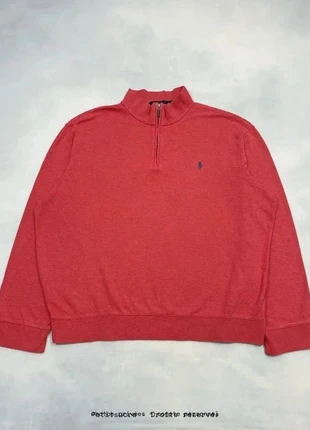Pull Demi zip Polo Ralph Lauren Rouge logo brodé Bleu 100% coton Half zip - XXL /2007V, merk: Ralph Lauren, staat: Heel goed, maat: XXL, € 49,00, € 52,15 inclusief Kopersbescherming Pro