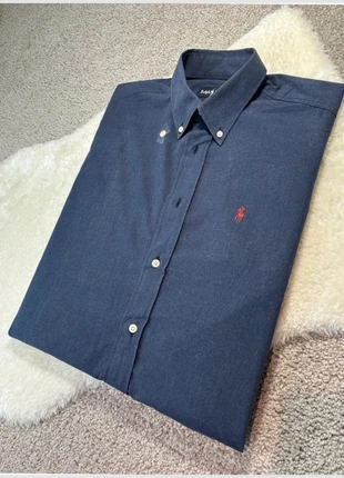 Chemise manches longues bleu marine – Ralph Lauren 316N, marca: Ralph Lauren, estado: Bom, tamanho: L, €29.70, €31.89 inclui Proteção do Comprador Pro