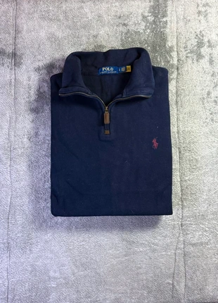 1/4 Zip | Half Zip col camionneur Ralph Lauren - Taille L - 100% coton - Bleu logo rouge °, marque: Ralph Lauren, état: Très bon état, taille: L, 65,00 €, 68,95 € Protection acheteurs incluse