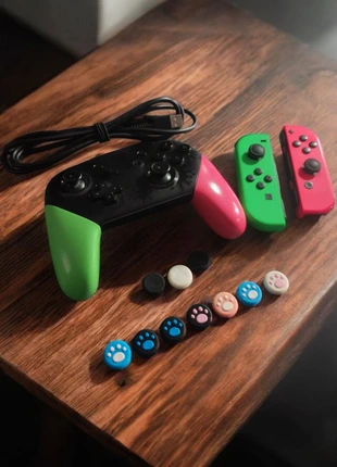 🎮 Manette Pro Switch Édition Splatoon 2 + Chargeur Officiel + Joysticks Patte de Chat 🐾, brand: Nintendo, condition: Very good, €33.00, €35.35 includes Buyer Protection