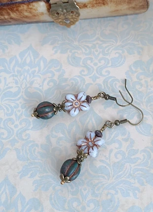 Boucles d'oreilles fleurs et citrouilles, brand: AucoudesAnges, condizioni: Ottime, €15.00, €16.45 include la Protezione acquisti Pro
