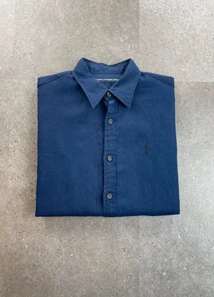 Chemise Ralph Lauren en lin bleu marine taille XS logo brodé, marque: Ralph Lauren, état: Neuf sans étiquette, taille: XS / 34 / 6, 35,00 €, 37,45 € Protection acheteurs incluse