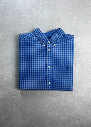 Chemise à Carreaux Ralph Lauren Taille S Homme Bleu Logo Brodé Marine Coton, marca: Ralph Lauren, estado: Muito bom, tamanho: S, €25.00, €26.95 inclui Proteção do Comprador Pro