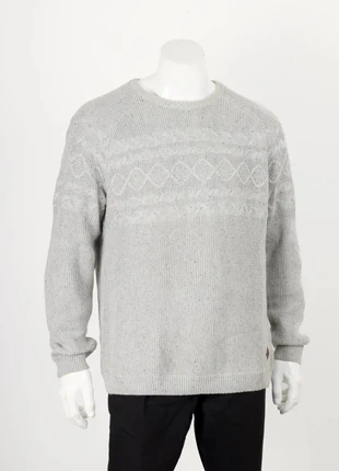 Pull gris torsadé Jules – col rond – coton/laine – taille XL, marca: Jules, estado: Muito bom, tamanho: XL, €15.00, €16.45 inclui Proteção do Comprador