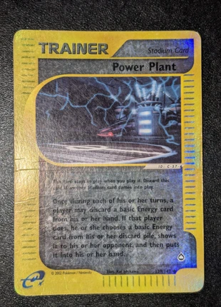 Carta Pokemon Power plant 139/147 Reverse Holo Aquapolis, marque: Pokémon, état: Satisfaisant, 3,00 €, 3,85 € Protection acheteurs incluse