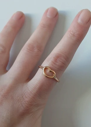 Bague dorée coeur femme – acier inoxydable chic et tendance, brand: Milë Mila, condition: Very good, size: 16.9 mm Ø, €1.00, €1.75 includes Buyer Protection Pro