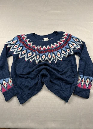 Pull St. John’s Bay taille L – Motif Jacquard Nordique Multicolore Bleu Marine Style Hiver, marque: Vintage Dressing, état: Très bon état, taille: L / 40 / 12, 20,00 €, 21,70 € Protection acheteurs incluse