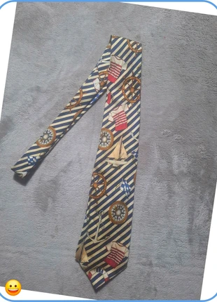 Cravate Lancel Paris vintage 100% soie – motif marin nautique – bleu beige, marca: Lancel, estado: Nuevo sin etiquetas, 18,55 €, 20,18 € Protección al comprador incluida