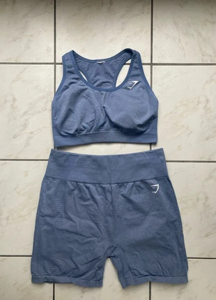Ensemble brassière short vital seamless gymshark taille L couleur bleu, marque: Gymshark, état: Très bon état, taille: L / 40 / 12, 32,00 €, 34,30 € Protection acheteurs (Pro) incluse
