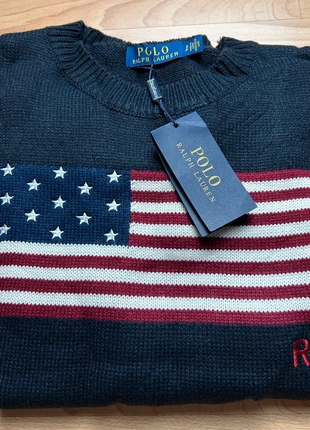 Pull Ralph Lauren drapeau bleu marine (S), marque: Ralph Lauren, état: Neuf avec étiquette, taille: S / 36 / 8, 48,00 €, 51,10 € Protection acheteurs incluse