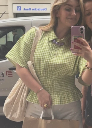 Getailleerde geruite top, brand: Vintage Dressing, condizioni: Ottime, taglia: M / IT 42 / EU 38, €10.00, €11.20 include la Protezione acquisti