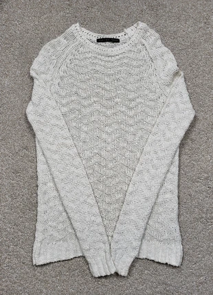 Pull en maille texturé Zara Man | Crème | Taille S, marque: Zara Man, état: Très bon état, taille: S, 15,00 €, 16,45 € Protection acheteurs incluse