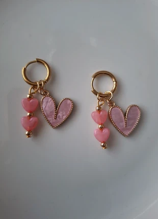 Oorbellen hartjes roze, merk: My Jewellery, staat: Heel goed, € 4,00, € 4,90 inclusief Kopersbescherming