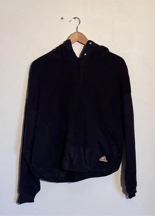 Polaire 1/4 bouttonée Adidas noir - 12-14 ans enfants, merk: adidas, staat: Heel goed, maat: 12 jaar / 152 cm, € 6,00, € 7,00 inclusief Kopersbescherming