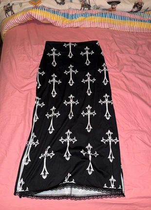 Cross maxi skirt, brand: Shein, condition: Very good, size: L / UK 16-18, £3.00, £3.85 includes Buyer Protection