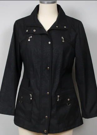 Giacca nera con stampa leopardata, marca: Vintage Dressing, estado: Nuevo sin etiquetas, tamaño: XL / 42 / 14, 7,50 €, 8,58 € Protección al comprador incluida