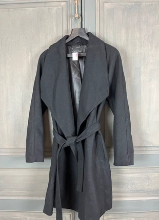 💕💕 Manteau long femme drapé cascade noir ceinturé élégant, brand: Bodyflirt, condizioni: Ottime, taglia: XXL / IT 48 / EU 44, €28.00, €30.10 include la Protezione acquisti Pro