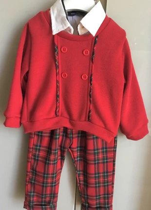 Completo invernale rosso e scozzese 18 mesi, marca: Nazareno Gabrielli, estado: Novo com etiquetas, tamanho: 18-24 meses / 86 cm, €26.00, €28.00 inclui Proteção do Comprador