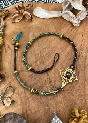 Bijou de cheveux, ateba, macramé pierres Labradorite, état: Très bon état, 32,50 €, 34,83 € Protection acheteurs (Pro) incluse