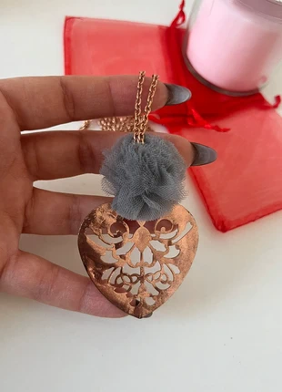 Collana oro rosa cuore vintage idea regalo - collier cœur en or rose - Herzkette aus Roségold, brand: Vintage Dressing, condizioni: Nuovo senza cartellino, €10.00, €11.20 include la Protezione acquisti