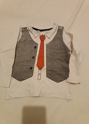 Longshirt mit Schlips Aufdruck, marque: DopoDopo, état: Très bon état, taille: 18-24 mois / 86 cm, 1,50 €, 2,28 € Protection acheteurs incluse