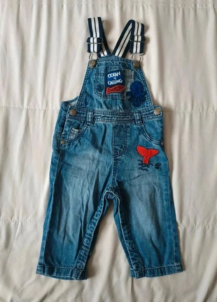 🐟 Adorable salopette jean 9 mois TEx Baby – thème marin, mixte, très bon état, marque: Tex Baby, état: Très bon état, taille: 9-12 mois / 74 cm, 4,10 €, 5,01 € Protection acheteurs incluse