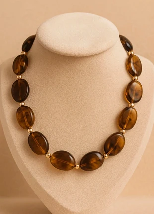 Collier perles d'ambre, marca: Boutique Parisienne, estado: Novo sem etiquetas, €9.99, €11.19 inclui Proteção do Comprador