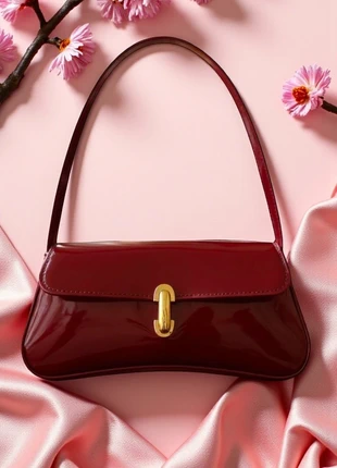 Sac bandoulière vintage Effet cuir huilé Bordeau - Rouge – Élégance rétro, brand: Vintage Dressing, condition: Very good, €15.00, €16.45 includes Buyer Protection Pro