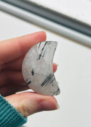 Crystal tourmaline moon in quartz brand new, brand: Crystal, condition: New without tags, £5.00, £5.95 includes Buyer Protection