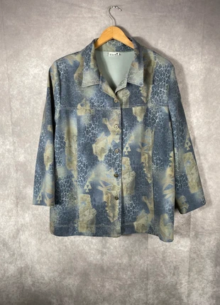Veste vintage verts et bleus motifs unique et élégant / taille 46, marque: Vintage Dressing, état: Très bon état, taille: XXXL / 46 / 18, 20,00 €, 21,70 € Protection acheteurs incluse