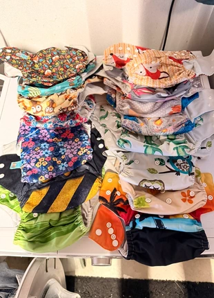 Lot de 15 couches en tissu lavables et réutilisables, brand: TISSU, condition: Good, size: One size, €25.00, €26.95 includes Buyer Protection