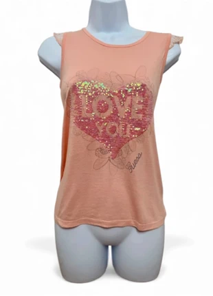 Top motif cœur sequin et strass Guess collection année 2000 S/M, brand: GUESS, condition: Good, size: S / 36 / 8, €5.00, €5.95 includes Buyer Protection Pro