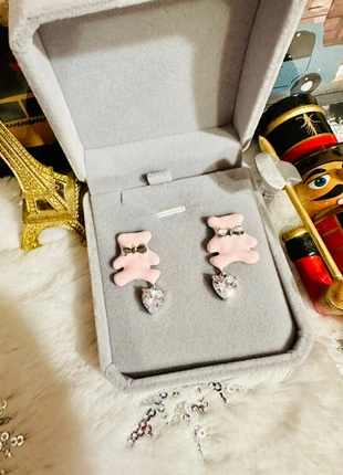 Boucles d’oreilles oursons roses – Émail & Zirconium – Fait main, pièce unique 🧸, brand: Fait Main, condition: Very good, €18.99, €20.64 includes Buyer Protection Pro