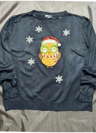 Pull Noël Chouette Festive L Hiver Sweat Christmas Ugly Sweater 90s Y2K Vintage, brand: Vintage Dressing, condition: Very good, size: L / 40 / 12, €12.90, €14.25 includes Buyer Protection Pro