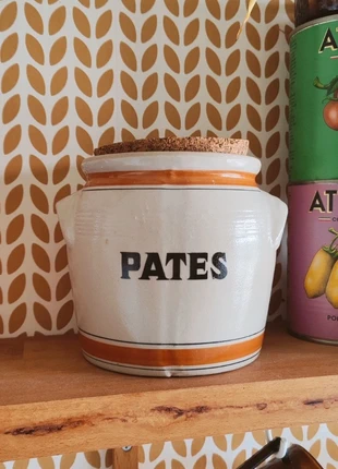 Pot à pâtes vintage en grès vernissé et bouchon en liège, marke: Vintage Dressing, zustand: Sehr gut, 19,00 €, 20,65 € inklusive Vinted-Käuferschutz