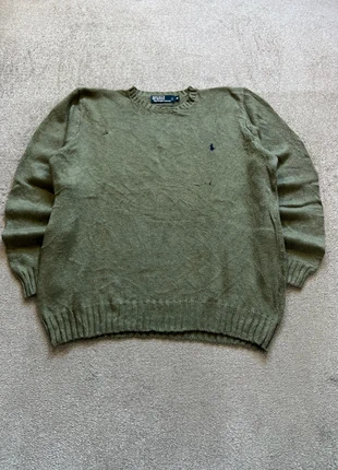 Ralph Lauren Sweater/Jersey Retro Old Money Round Neck Cotton Embroidered Logo Green, marque: Ralph Lauren, état: Bon état, taille: M, 23,90 €, 25,80 € Protection acheteurs incluse