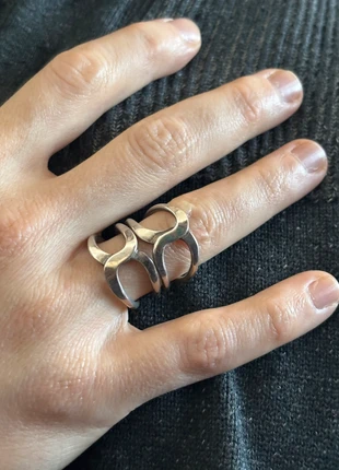 Vintage Sterling Silver Statement Ring, Brutalist Design – Size 17.7 mm, brand: Vintage Love, condizioni: Ottime, taglia: 17,7 mm Ø / 16, €29.00, €31.15 include la Protezione acquisti