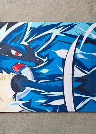 Grand tapis de souris xxl, format 30x80cm, motif Pokemon Lucario, marke: pas de marque, zustand: Sehr gut, 12,00 €, 13,30 € inklusive Vinted-Käuferschutz