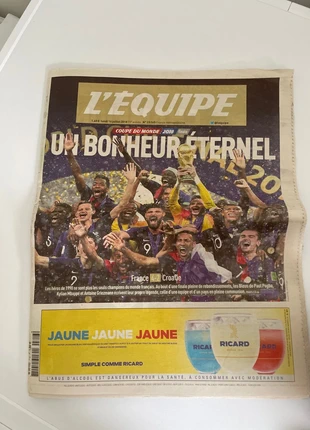 Journal L’Équipe Coupe du monde 2018, état: Comme neuf, 6,00 €, 7,00 € Protection acheteurs incluse