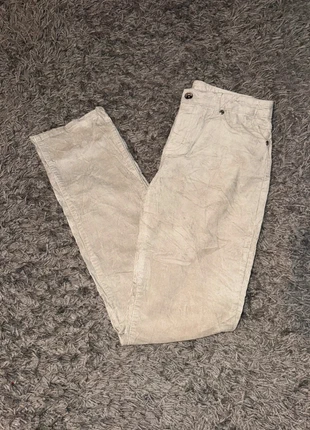 Pantalon En Velours Côtelé / Corduroy Montego gris coton cotelé coupe slim taille 38, brand: Vintage Dressing, condizioni: Ottime, taglia: M / IT 42 / EU 38, €10.00, €11.20 include la Protezione acquisti