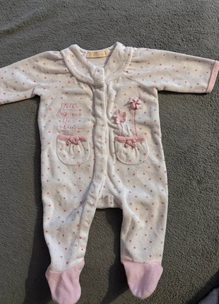 Pyjama velours 1 mois, marque: Gémo, état: Très bon état, taille: 1-3 mois / 56 cm, 3,00 €, 3,85 € Protection acheteurs incluse