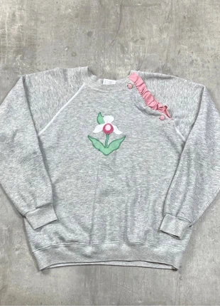 Sweat-shirt Gris à Fleur taille L, brand: Hanes, condizioni: Buone, taglia: L / IT 44 / EU 40, €11.99, €13.29 include la Protezione acquisti Pro