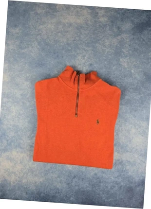 ralph lauren 1/4 zip orange coton doux logo brodé vert homme M col montant casual chic “705”, marque: Ralph Lauren, état: Très bon état, taille: M, 34,00 €, 36,40 € Protection acheteurs (Pro) incluse