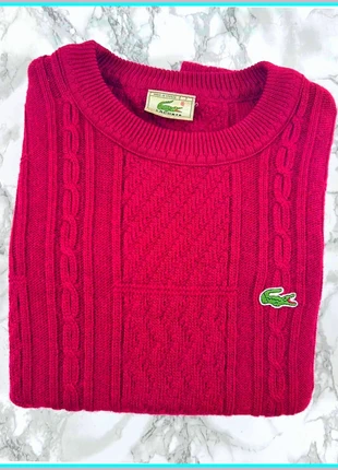 Pull Cableknit/Torsadé Lacoste Rouge / Col rond / Logo brodé / Taille XL Homme, marke: Lacoste, zustand: Sehr gut, größe: XL, 28,50 €, 30,63 € inklusive Vinted-Käuferschutz