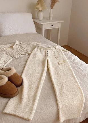 Witte zachte knit loungebroek met elastische taille maat S, brand: covetEZ, condizioni: Ottime, taglia: S / IT 40 / EU 36, €26.00, €28.00 include la Protezione acquisti