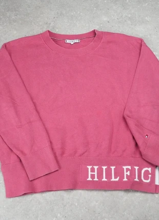 Pull Tommy Hilfiger femme oversize manches 3/4 vieux rose logo brodé 100% coton- Taille S, brand: Tommy Hilfiger, condition: Very good, size: S / 36 / 8, €15.00, €16.45 includes Buyer Protection Pro