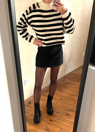 Pull hiver rayé, merk: Boutique indépendante, staat: Nieuw zonder prijskaartje, maat: S / 36 / 8, € 5,00, € 5,95 inclusief Kopersbescherming