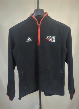 Adidas polaire 1/4 zip col camionneur logo brodé Right To Play | noir rouge | M homme, brand: adidas, condition: Very good, size: M, €18.00, €19.60 includes Buyer Protection Pro