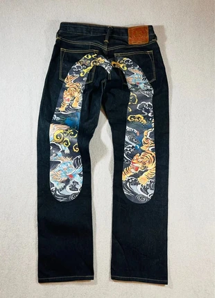 Evisu Jean Denim Y2K Custom Tiger & Dragon Print Japan 28x34/FR38 - 100% Coton, marca: Evisu, estado: Muy bueno, tamaño: W28 | ES 38, 129,90 €, 137,10 € Protección al comprador Pro incluida