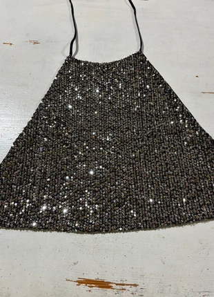 Top brillantinato, condizioni: Ottime, taglia: S / IT 40 / EU 36, €5.00, €5.95 include la Protezione acquisti